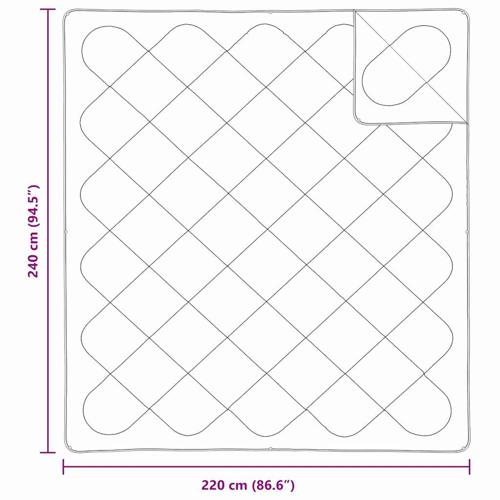 Duvet 2-in-1 Bianco 240 x 220 x 8 cm Poliestere | homemem39