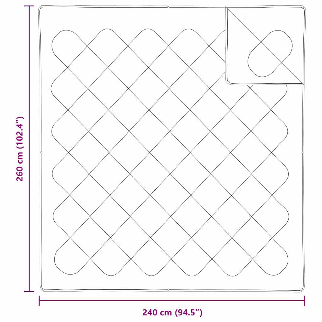 Duvet 2-in-1 Bianco 262 x 242 x 10 cm Poliestere | homemem39
