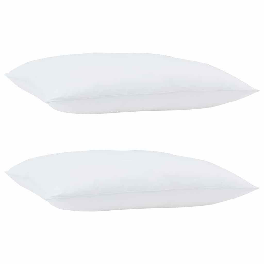 Cuscino 2 pcs Bianco 80 x 60 x 20 cm Cotone e Poliestere | homemem39
