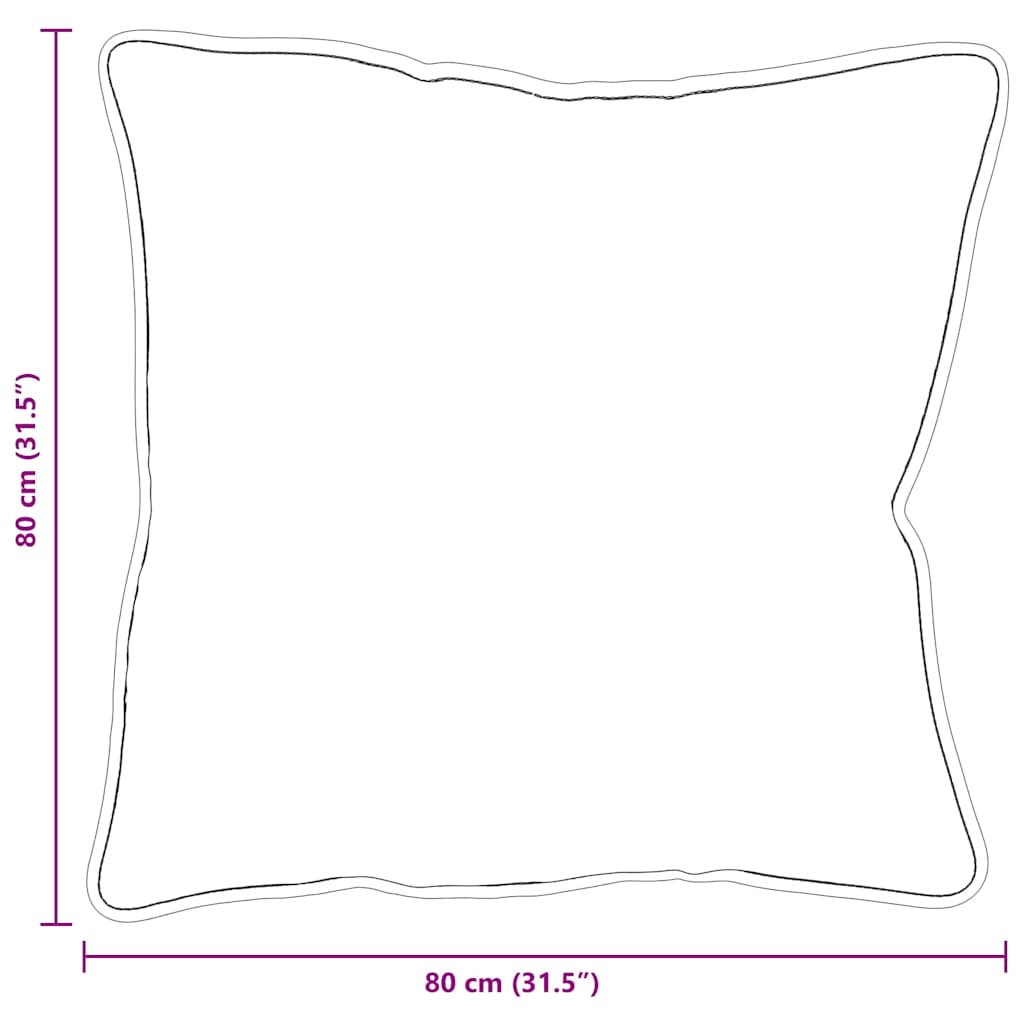 Cuscino 2 pcs Bianco 80 x 80 x 40 cm Cotone e Poliestere | homemem39