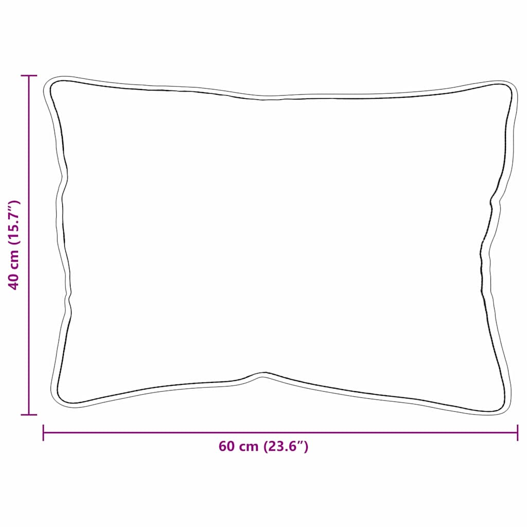 Cuscino 2 pz 61 x 41 x 20 cm Poliestere Bianco