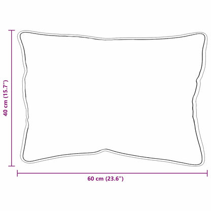 Cuscino 2 pz 61 x 41 x 20 cm Poliestere Bianco