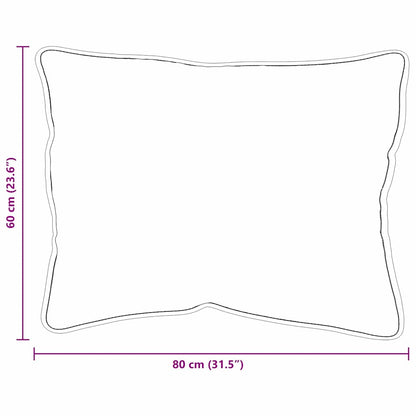 Cuscino con cuscino 2 pcs Bianco 79 x 60 x 20 cm Poliestere | homemem39