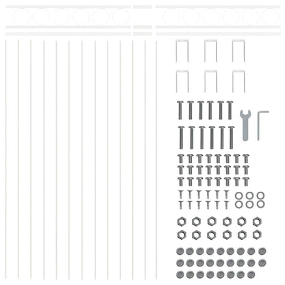 Elemento Recinzione ASSEN Bianco 170 x 120 cm Acciaio | homemem39
