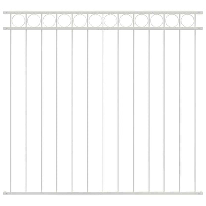 Elemento Recinzione ASSEN Bianco 170 x 150 cm Acciaio