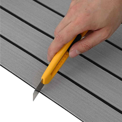 Pavimento per Barca grigio chiaro e nero 240 x 90 cm