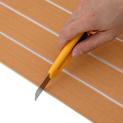 Pavimento per Barca Marrone e bianco 240 x 90 cm Schiuma EVA