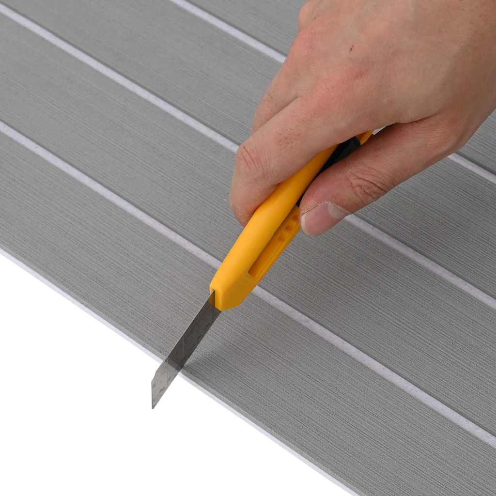 Pavimento per Barca Grigio chiaro e bianco 240 x 90 cm