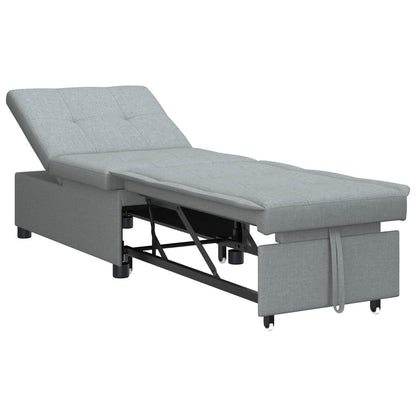 Divano Letto Estraibile Grigio chiaro 194 x 50 x 82 cm Tessuto