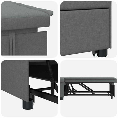 Divano letto Grigio scuro 194 x 50 x 82 cm Legno compensato