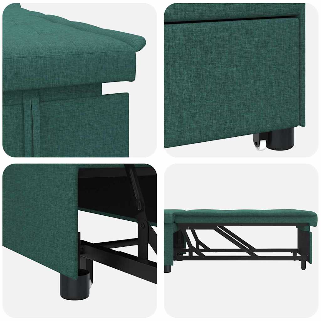 Divano letto Verde Scuro 194 x 50 x 82 cm Legno compensato
