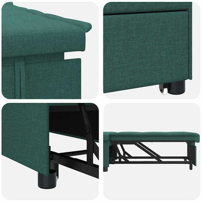 Divano letto Verde Scuro 194 x 50 x 82 cm Legno compensato