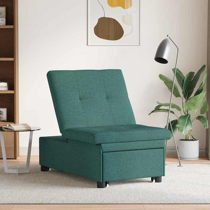 Divano Letto Estraibile Verde Scuro 194 x 50 x 82 cm Tessuto
