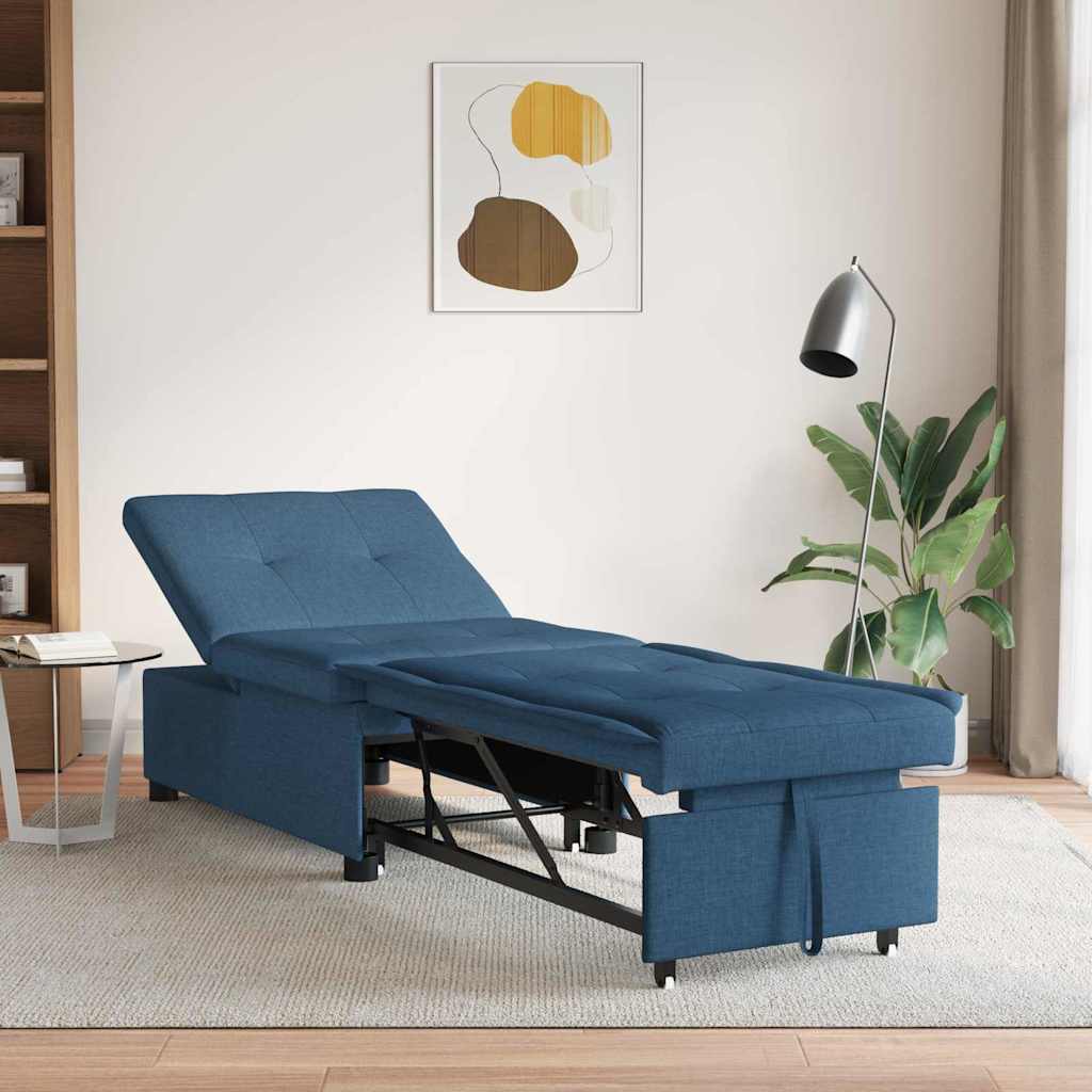 Divano letto Blu 194 x 50 x 82 cm Legno compensato