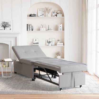 Divano Letto Estraibile Grigio 194 x 50 x 82 cm Tessuto | homemem39