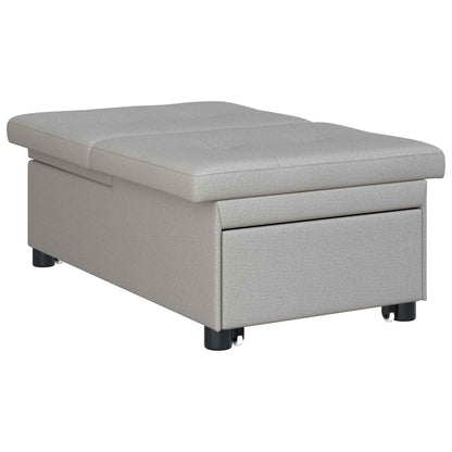 Divano Letto Estraibile Grigio 194 x 50 x 82 cm Tessuto | homemem39