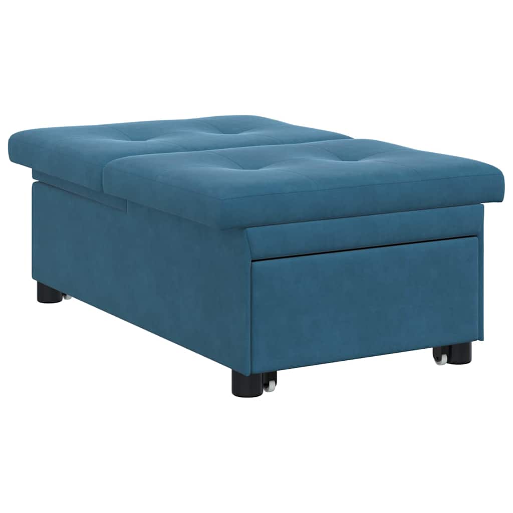 Divano letto Blu 194 x 67 x 82 cm Velluto