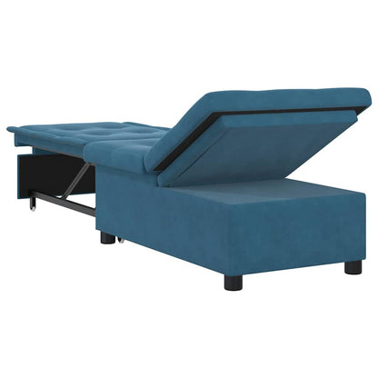 Divano letto Blu 194 x 67 x 82 cm Velluto