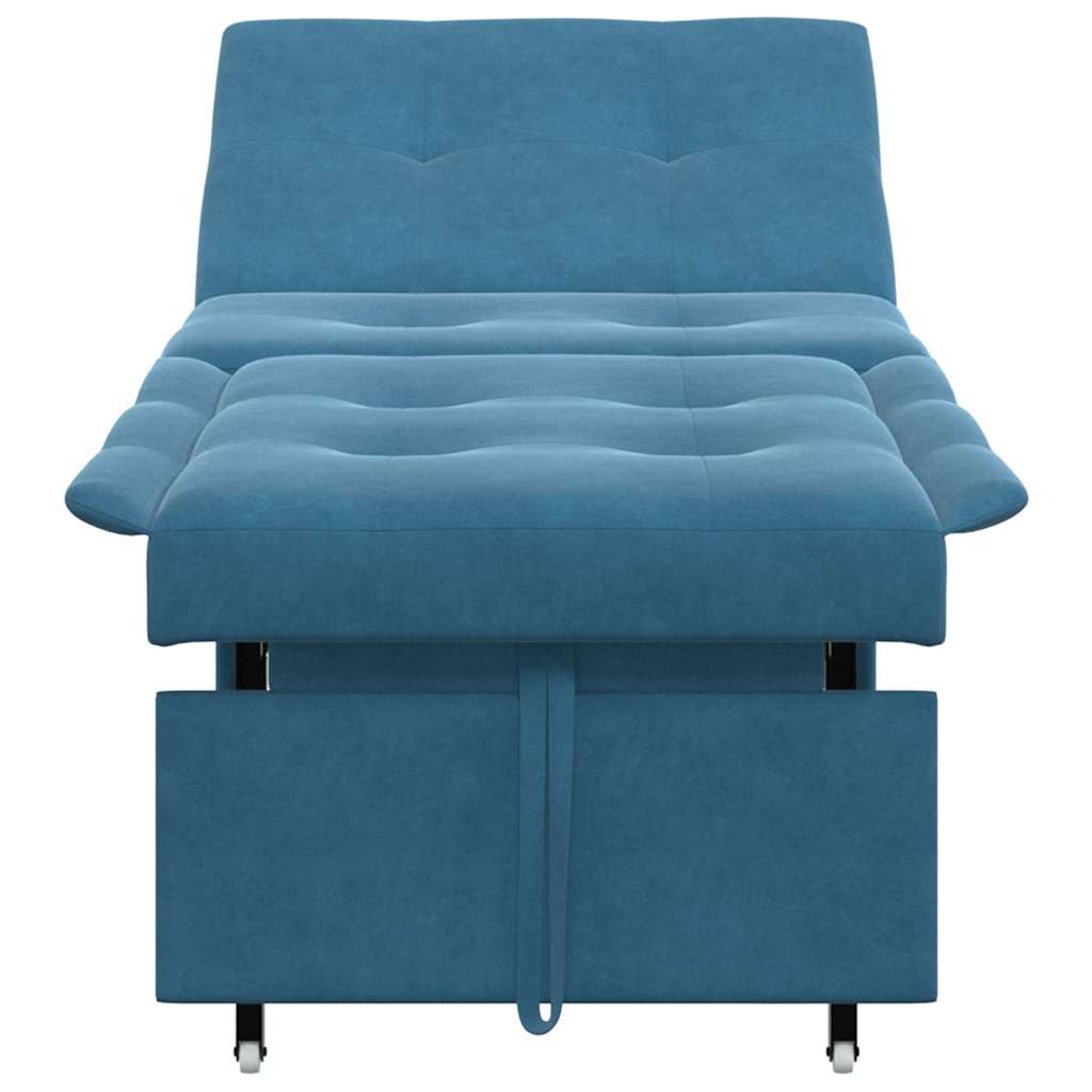 Divano letto Blu 194 x 67 x 82 cm Velluto