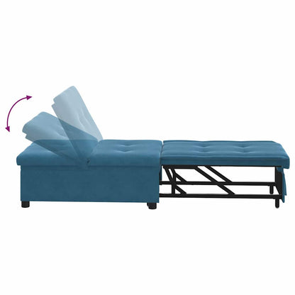 Divano letto Blu 194 x 67 x 82 cm Velluto