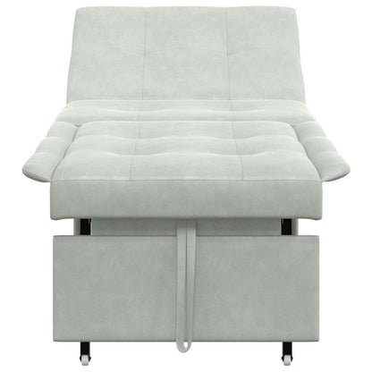 Divano letto Grigio chiaro 194 x 67 x 82 cm Velluto