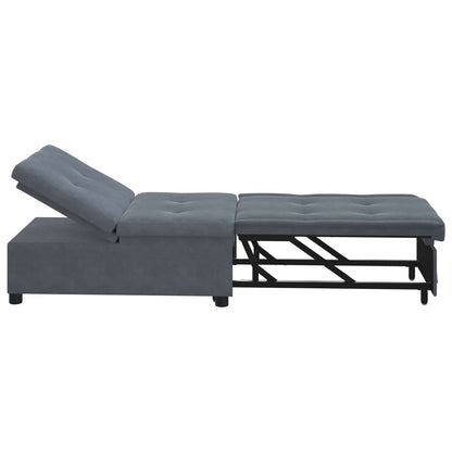 Divano letto Grigio scuro 194 x 67 x 82 cm Velluto