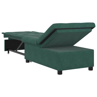Divano letto Verde Scuro 194 x 67 x 82 cm Velluto