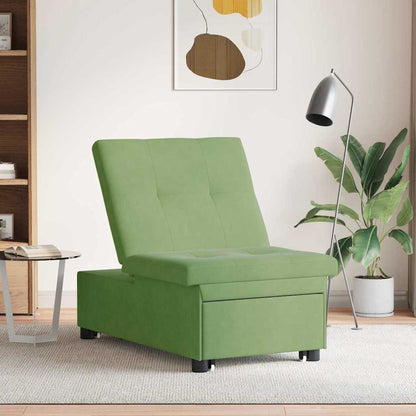 Divano letto Verde chiaro 194 x 67 x 82 cm Velluto