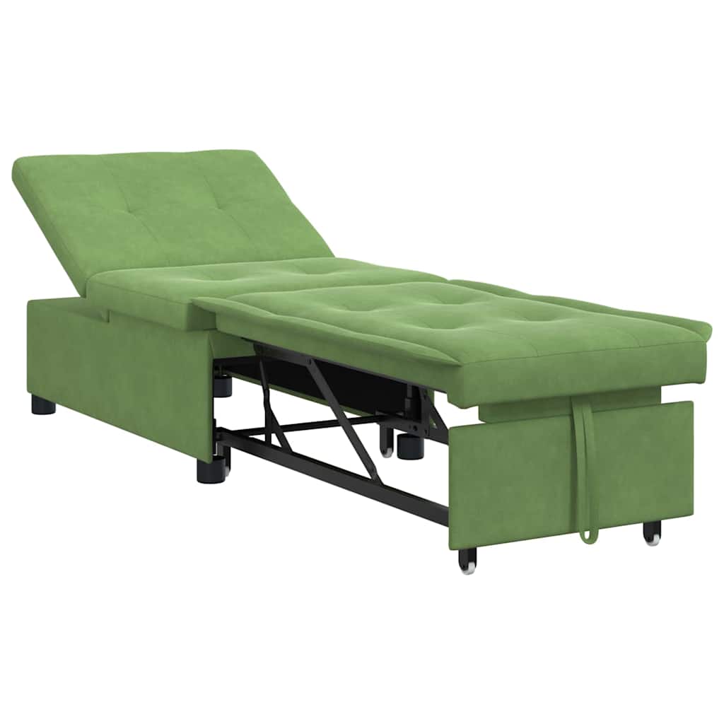Divano letto Verde chiaro 194 x 67 x 82 cm Velluto | homemem39