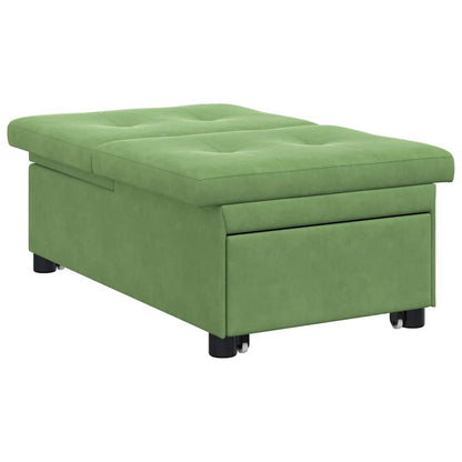 Divano letto Verde chiaro 194 x 67 x 82 cm Velluto