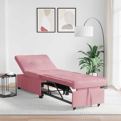 Divano letto Rosa 194 x 67 x 82 cm Velluto