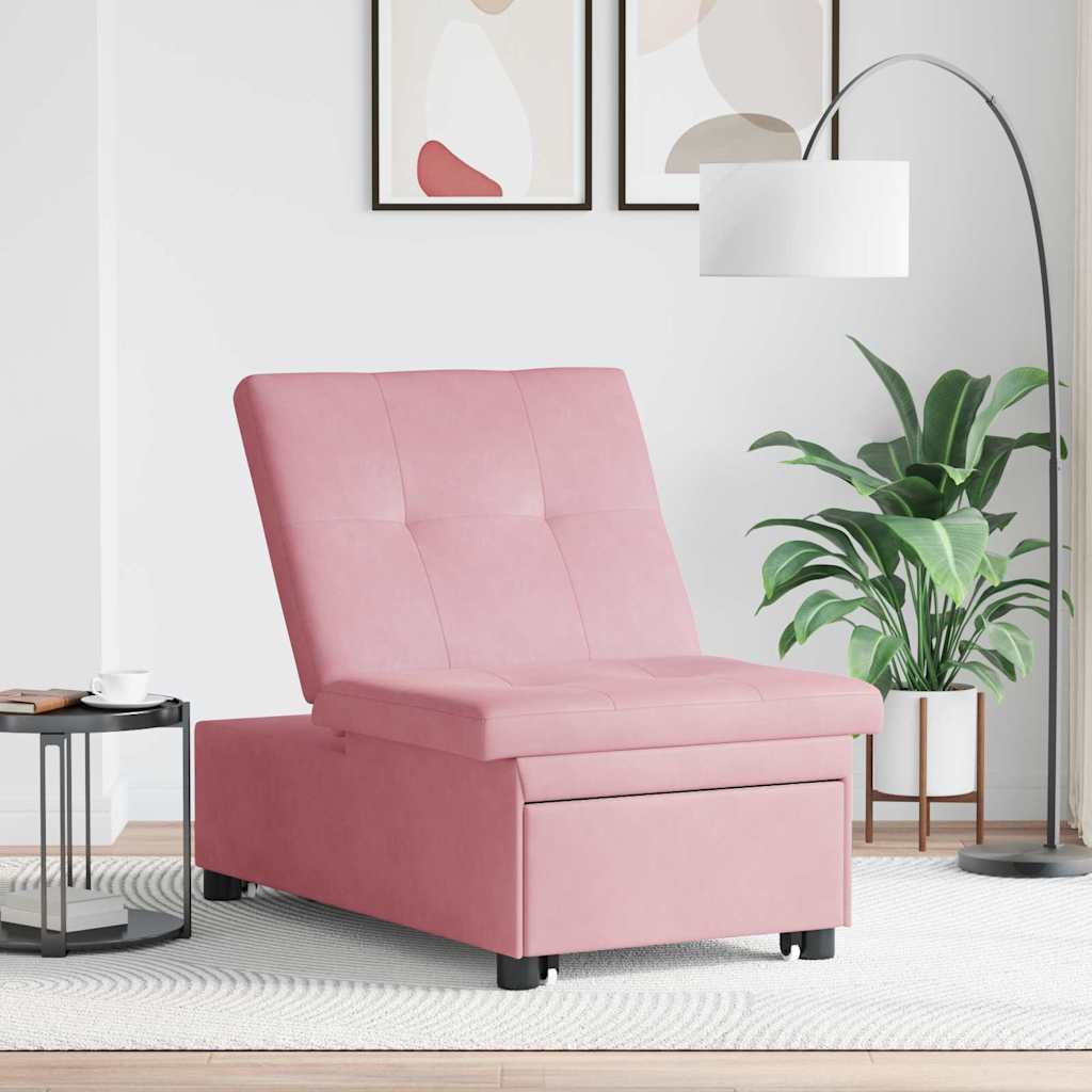 Divano letto Rosa 194 x 67 x 82 cm Velluto
