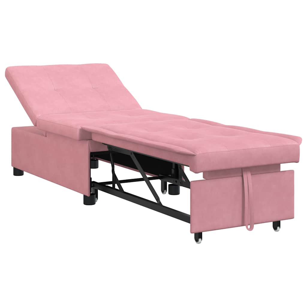 Divano letto Rosa 194 x 67 x 82 cm Velluto