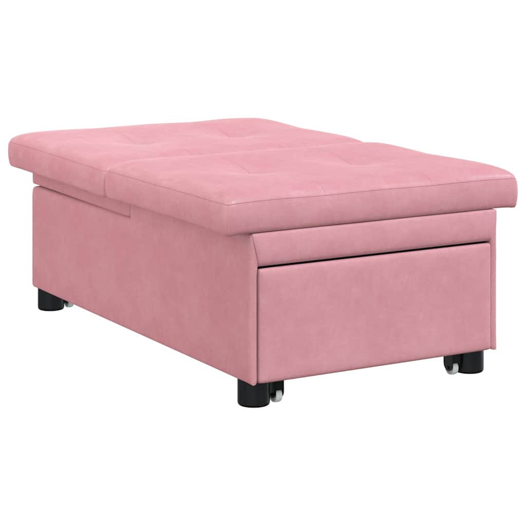 Divano letto Rosa 194 x 67 x 82 cm Velluto