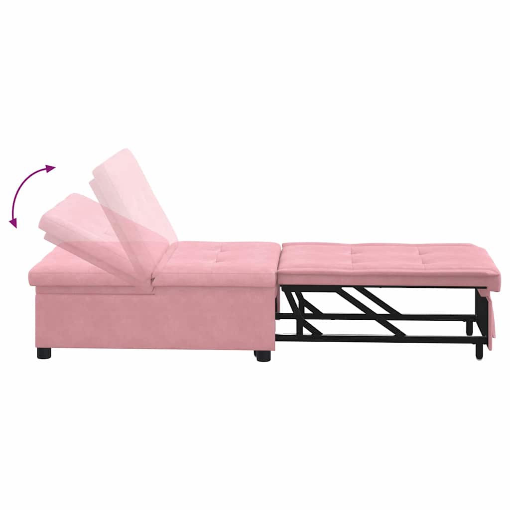 Divano letto Rosa 194 x 67 x 82 cm Velluto