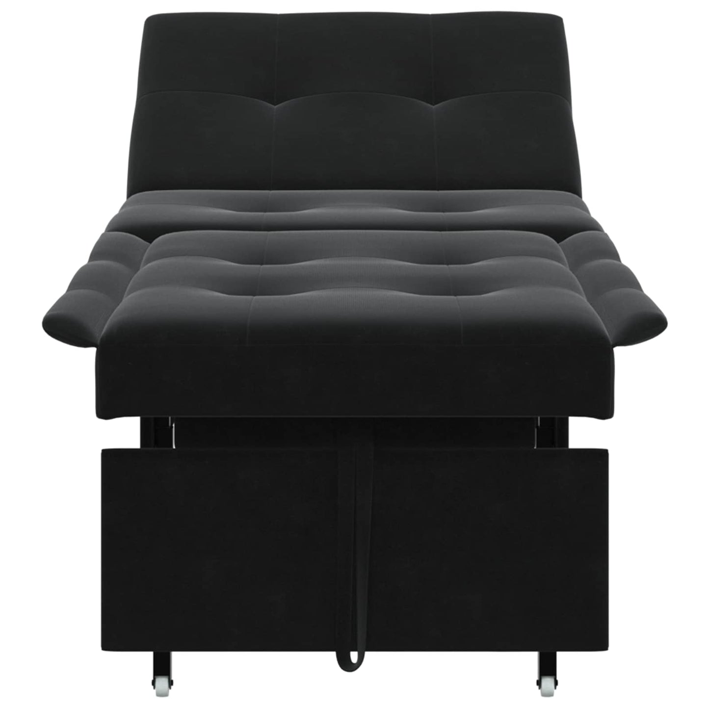 Divano letto Nero 194 x 67 x 82 cm Velluto