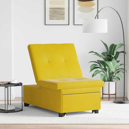 Divano letto Giallo 194 x 67 x 82 cm Velluto