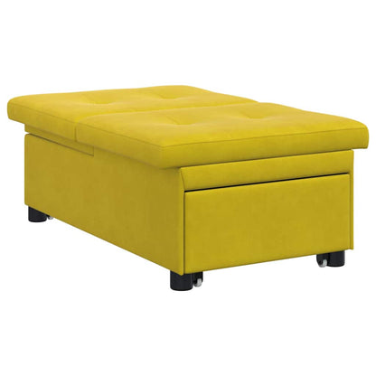 Divano letto Giallo 194 x 67 x 82 cm Velluto
