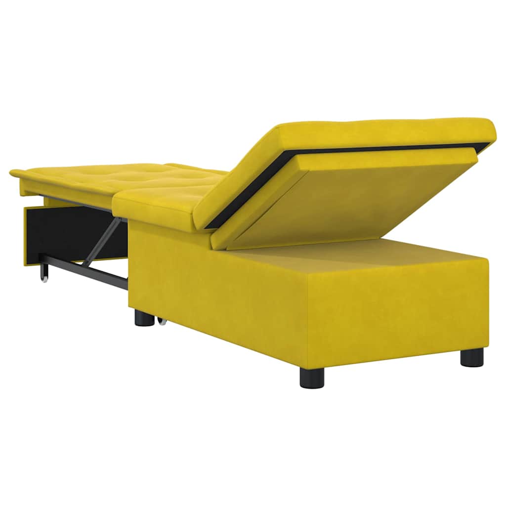 Divano letto Giallo 194 x 67 x 82 cm Velluto