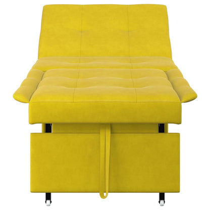 Divano letto Giallo 194 x 67 x 82 cm Velluto