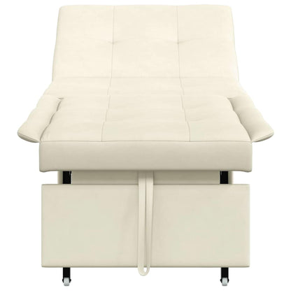 Divano letto Crema 194 x 67 x 82 cm Velluto