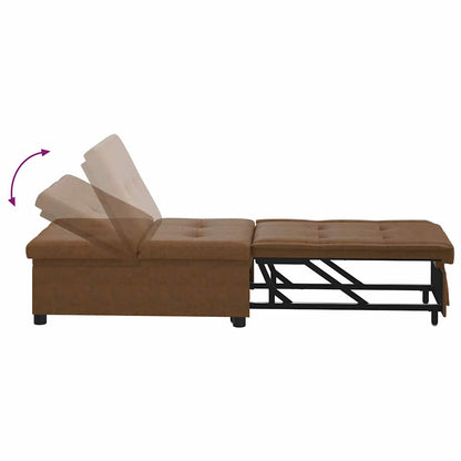 Divano letto Marrone 194 x 67 x 82 cm Tessuto Huahua