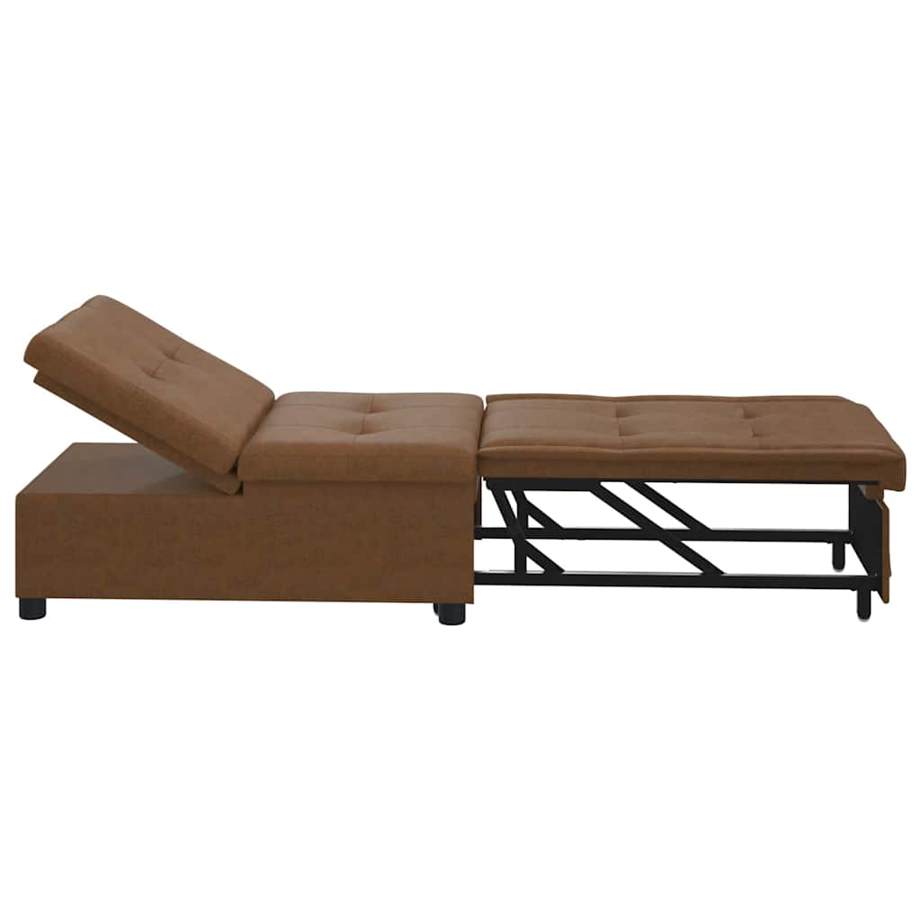 Divano letto Marrone 194 x 67 x 82 cm Tessuto Huahua