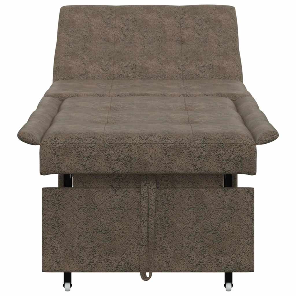 Divano letto Grigio scuro 194 x 67 x 82 cm Tessuto Huahua