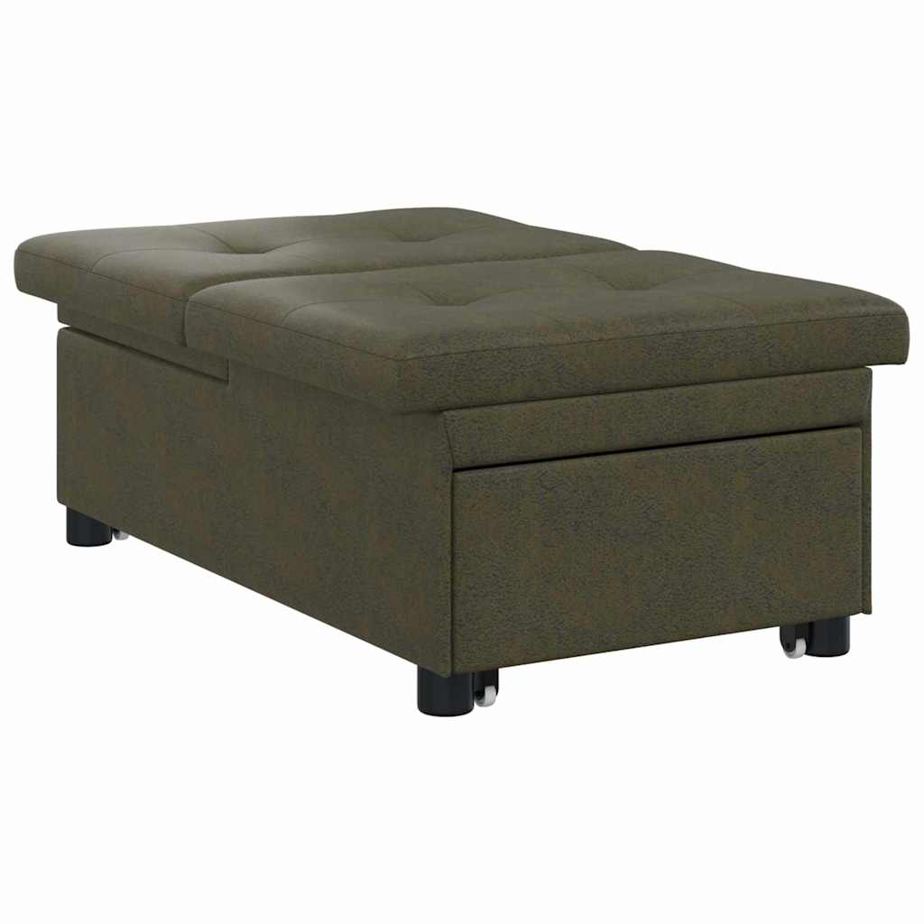 Divano letto Verde militare 194 x 67 x 82 cm Tessuto Huahua