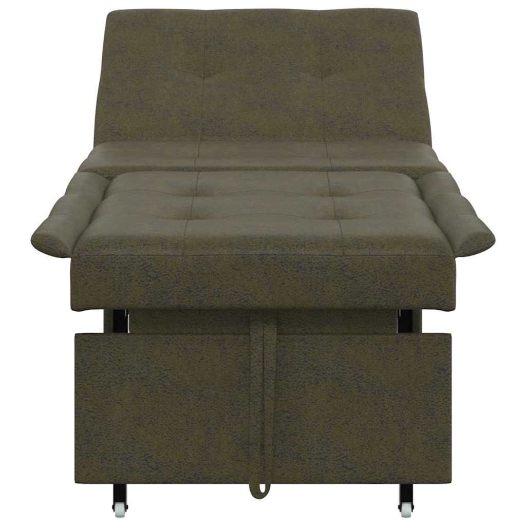 Divano letto Verde militare 194 x 67 x 82 cm Tessuto Huahua