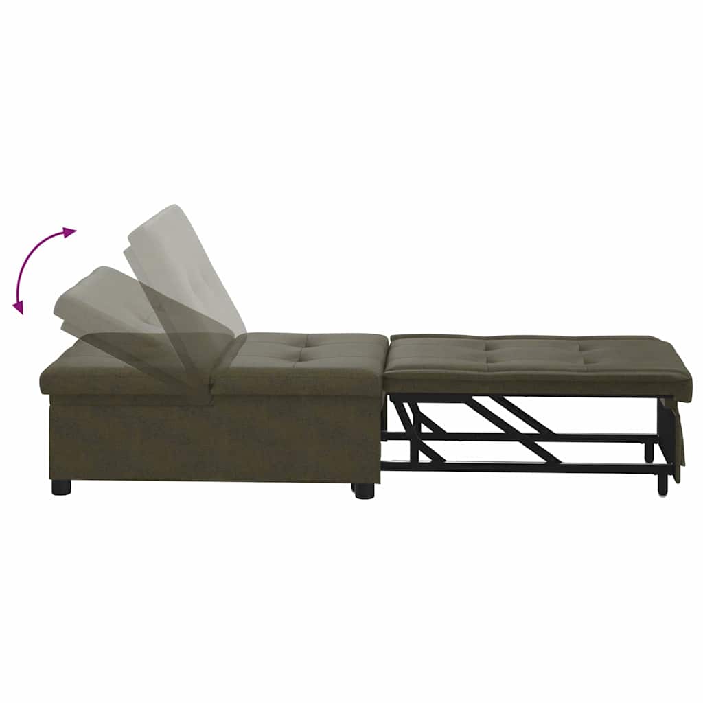 Divano letto Verde militare 194 x 67 x 82 cm Tessuto Huahua