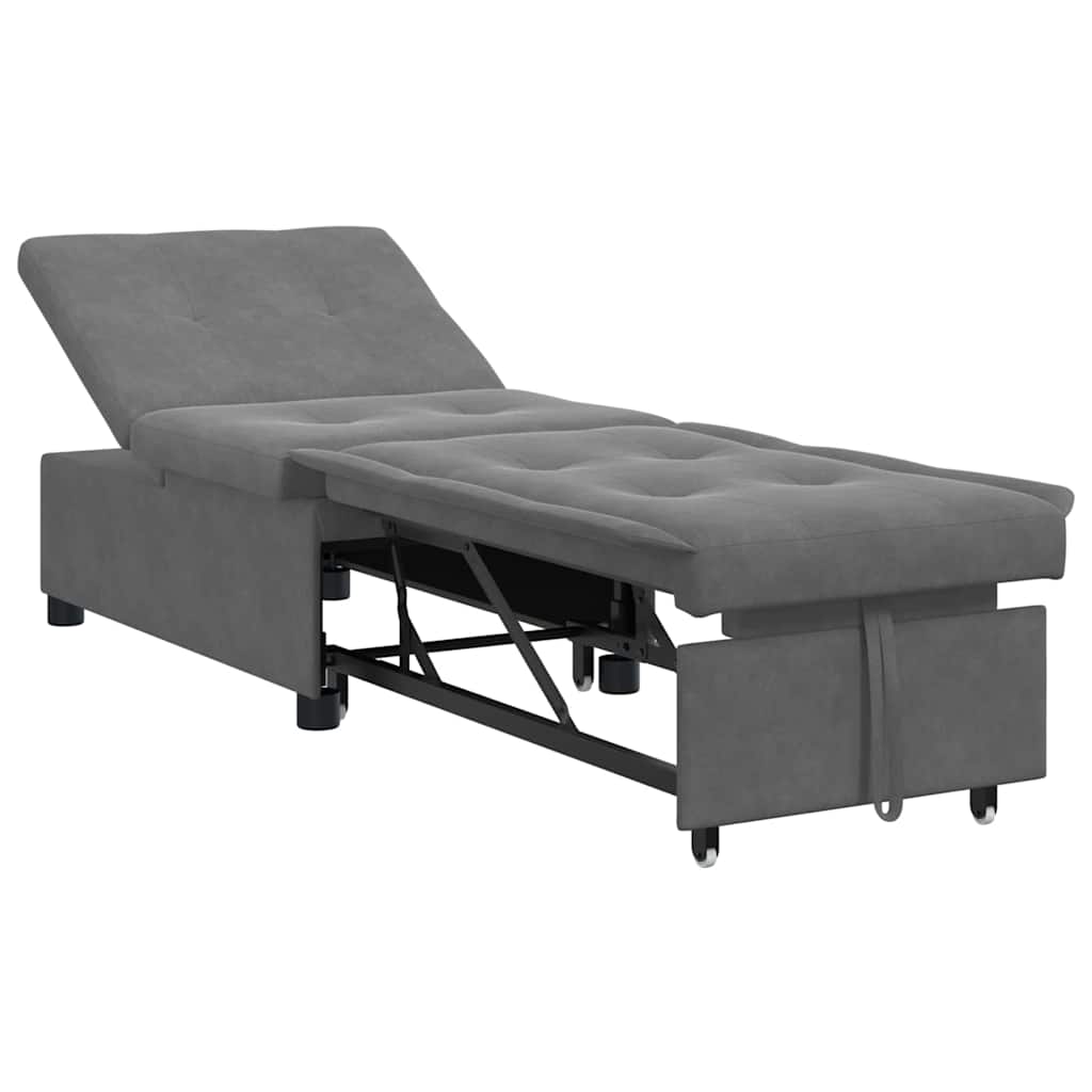 Divano Letto Estraibile Grigio scuro 194 x 67 x 82 cm | homemem39