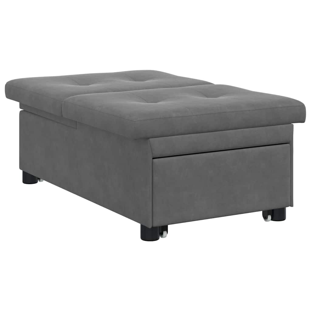 Divano Letto Estraibile Grigio scuro 194 x 67 x 82 cm | homemem39