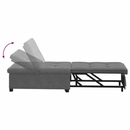Divano Letto Estraibile Grigio scuro 194 x 67 x 82 cm | homemem39